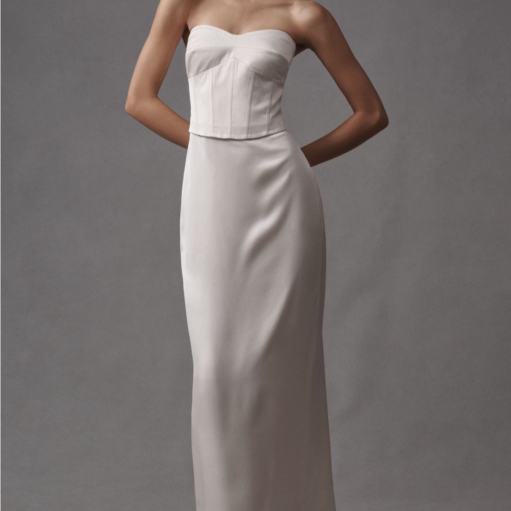 Reformation Strapless Cream Dress